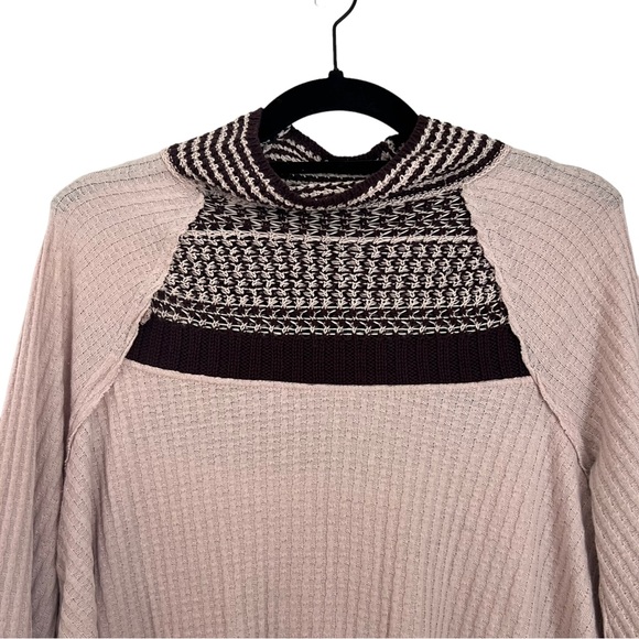 Free People Pink and Black Knit Top - Picture 9 of 12